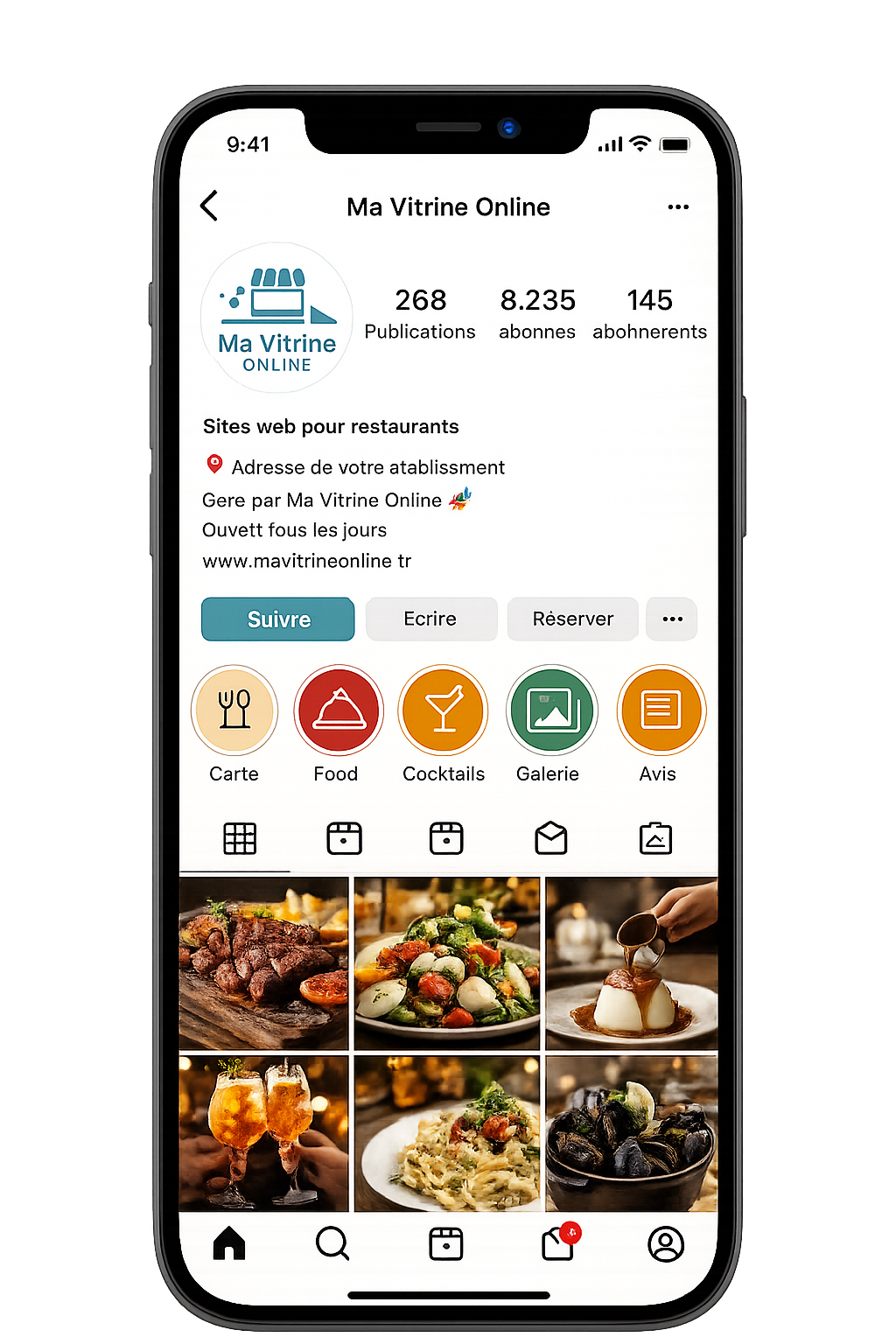 Aperçu Instagram Ma Vitrine Online